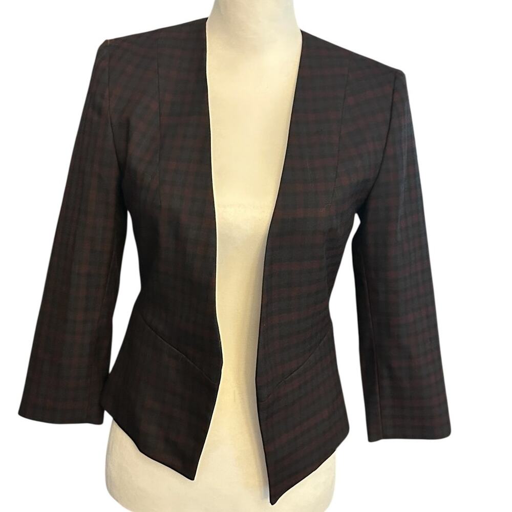 Express Women's Blazer Maroon Blue Size 2